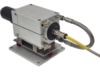 Model MSE-LT20VHT Laser Distance Measurement Sensor for Heavy Duty applications shown with water optional cooled jacket 